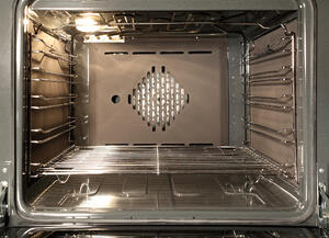 In drying tests, ovens are used to dry out a sample of hay. Then, the %MC of the hay is determined by comparing the dry weight to the wet weight of the sample.