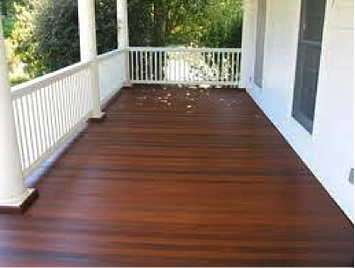 A wood flooring installation