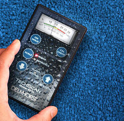 Pin-less moisture meters are great for quickly finding out the general location of a moisture pocket in a large area.