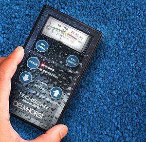 The TechScan moisture meter, a rugged reliable pinless meter for professionals.