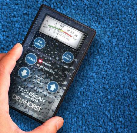 The TechScan moisture meter, a rugged reliable pinless meter for professionals.