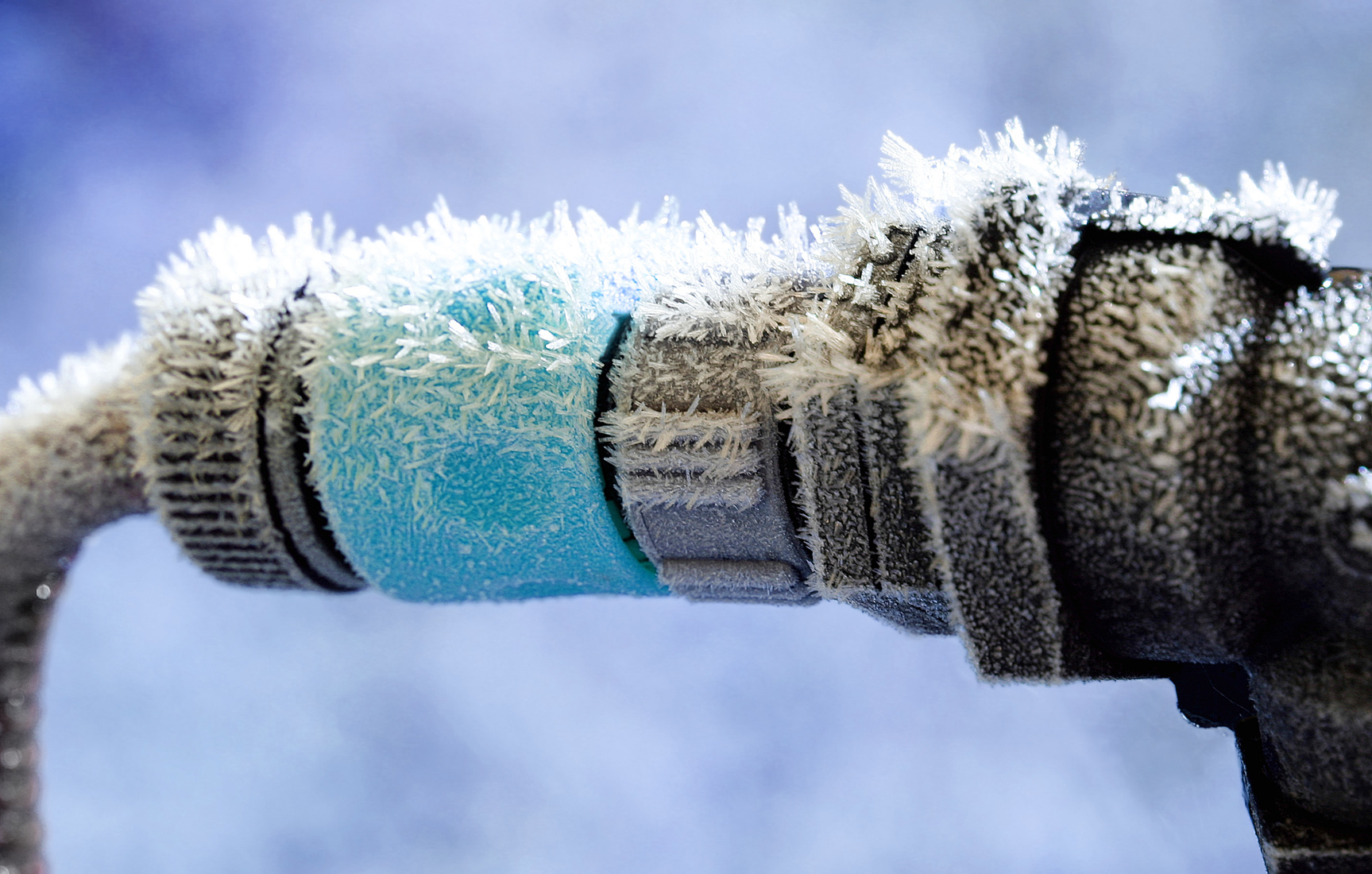 Frozen pipes on the exterior of the building can be as big of a problem as ones in the interior of the building.