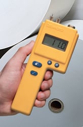 Different moisture meters have different uses. For example, pin-type meters can be used for checking loosely-packed or thin materials that a pinless meter can't check.