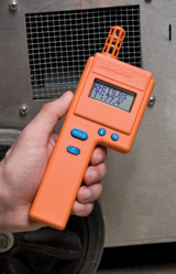 Thermo-hygrometers are useful for checking moisture in the air over a large area.