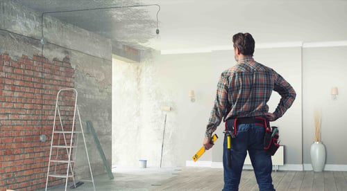Contractor Inspecting Work in Progress