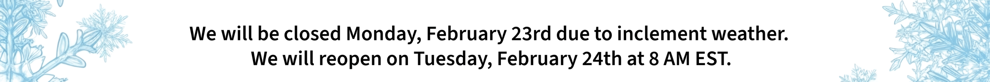 Inclement weather banner - 02.23.26