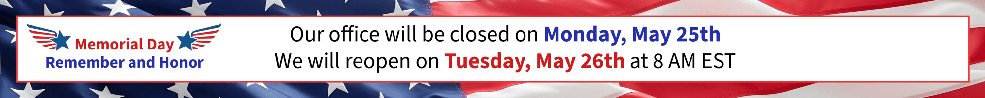 Memorial Day Web banner