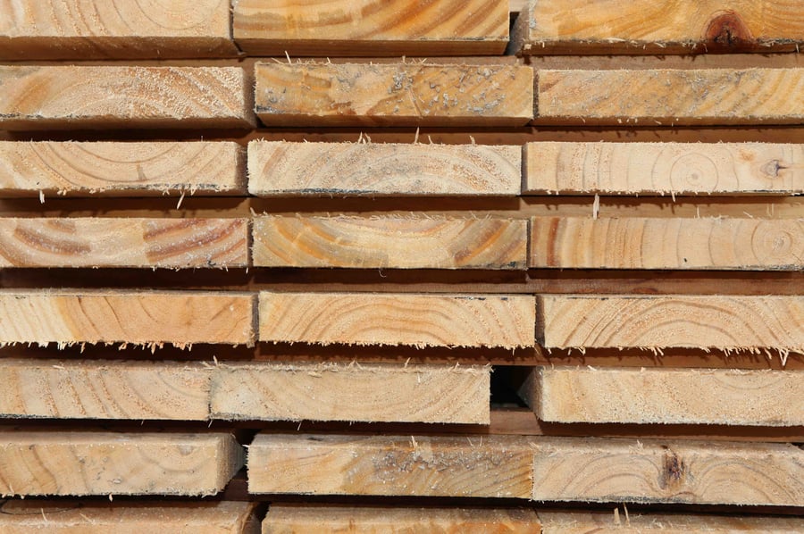 Rough Sawn Wood Boards Drying